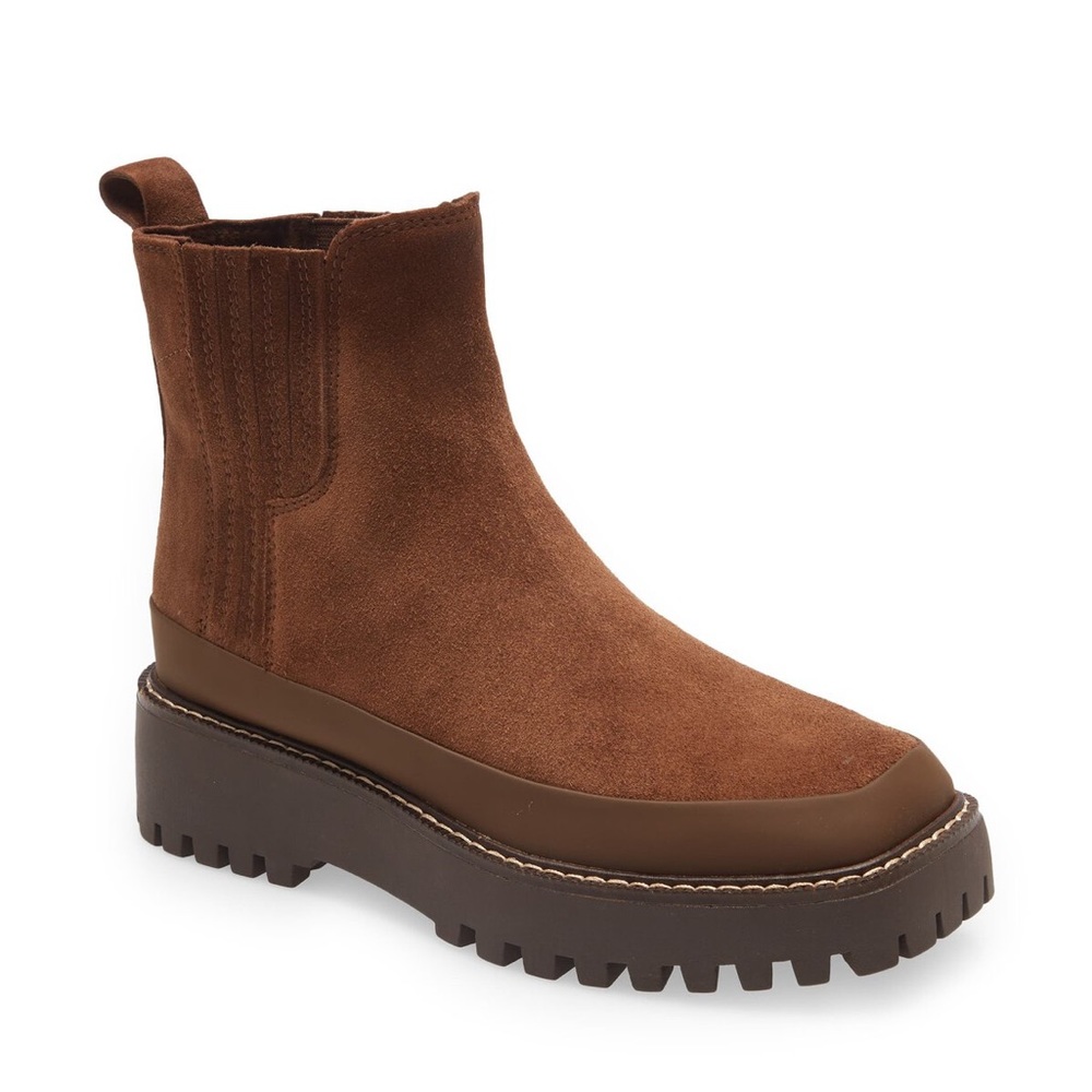 CASLON Caslon Betsey Water Resistant Bootie - Brown Russet